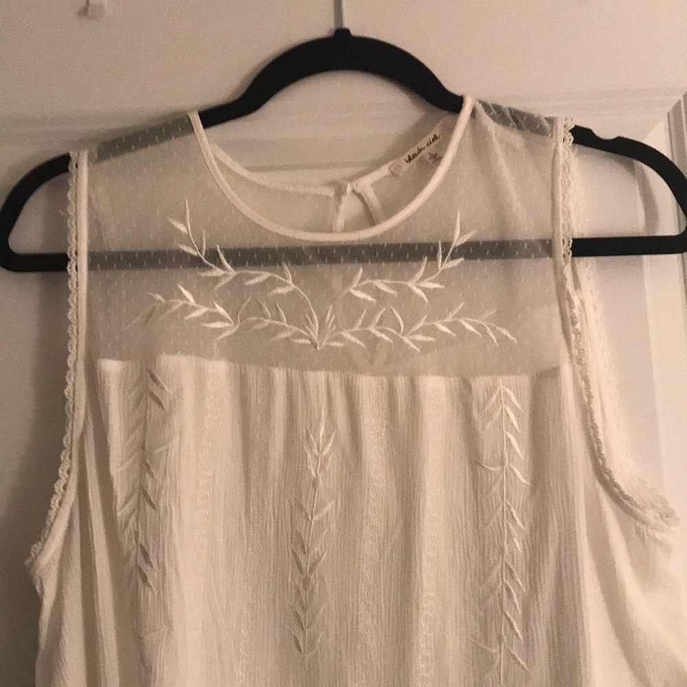 White lace shirt